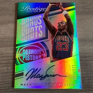 Mark Aguirre Detroit Pistons Panini Prestige Autographed Card - 118/149